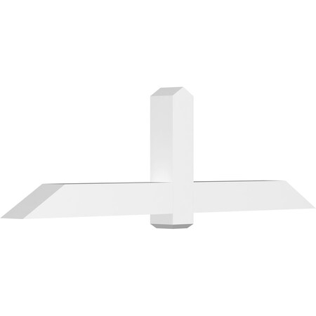 Ekena Millwork Eugene Architectural Grade PVC Gable Bracket, 84"W x 24 1/2"H x 6"D x 6"F, 7/12 Pitch GBP084X25X0606EUG00